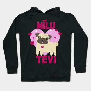 Pug I love you Valentine's Day Gift - Latvian Hoodie